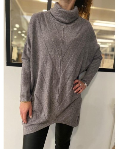 Pull col roulé